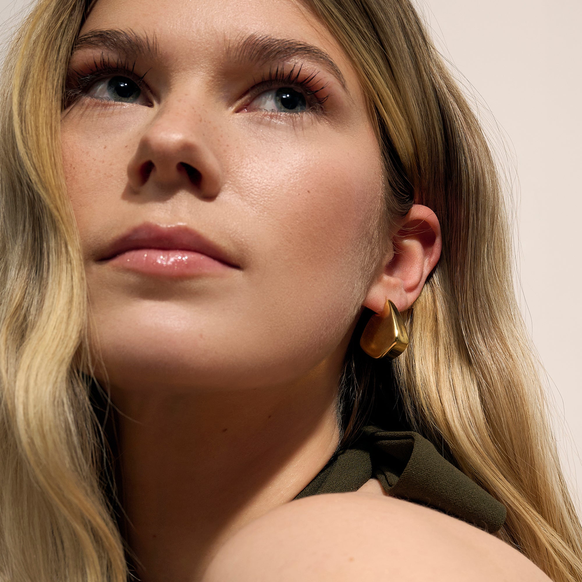 Navy Hoop Earrings