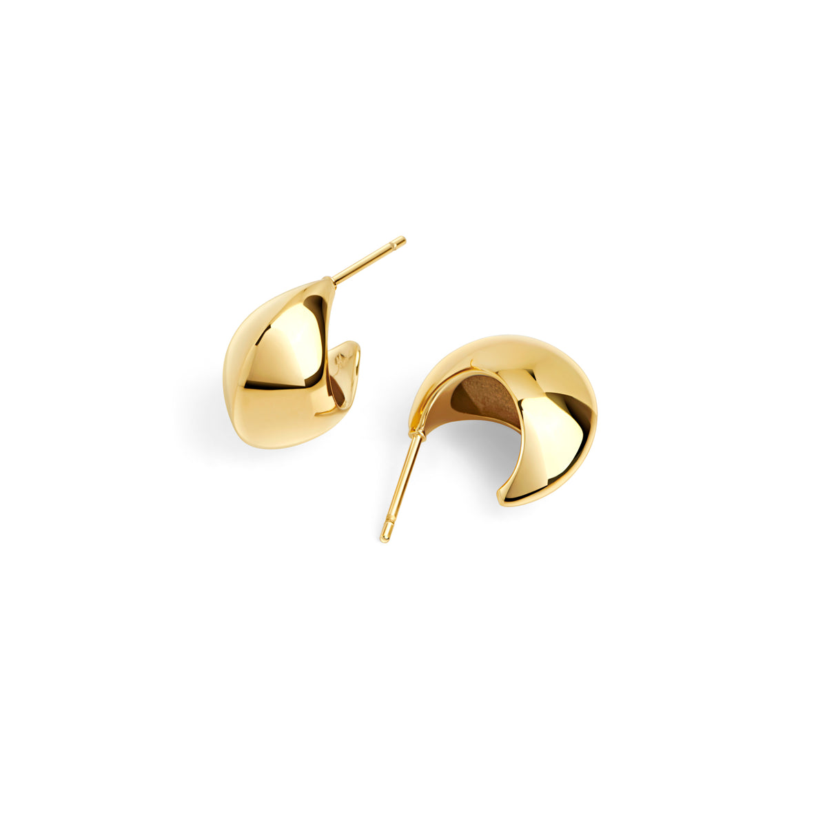 Puffy stainless steel hoop earrings boucles d'oreilles anneaux bombés acier inoxydable MIAJWL