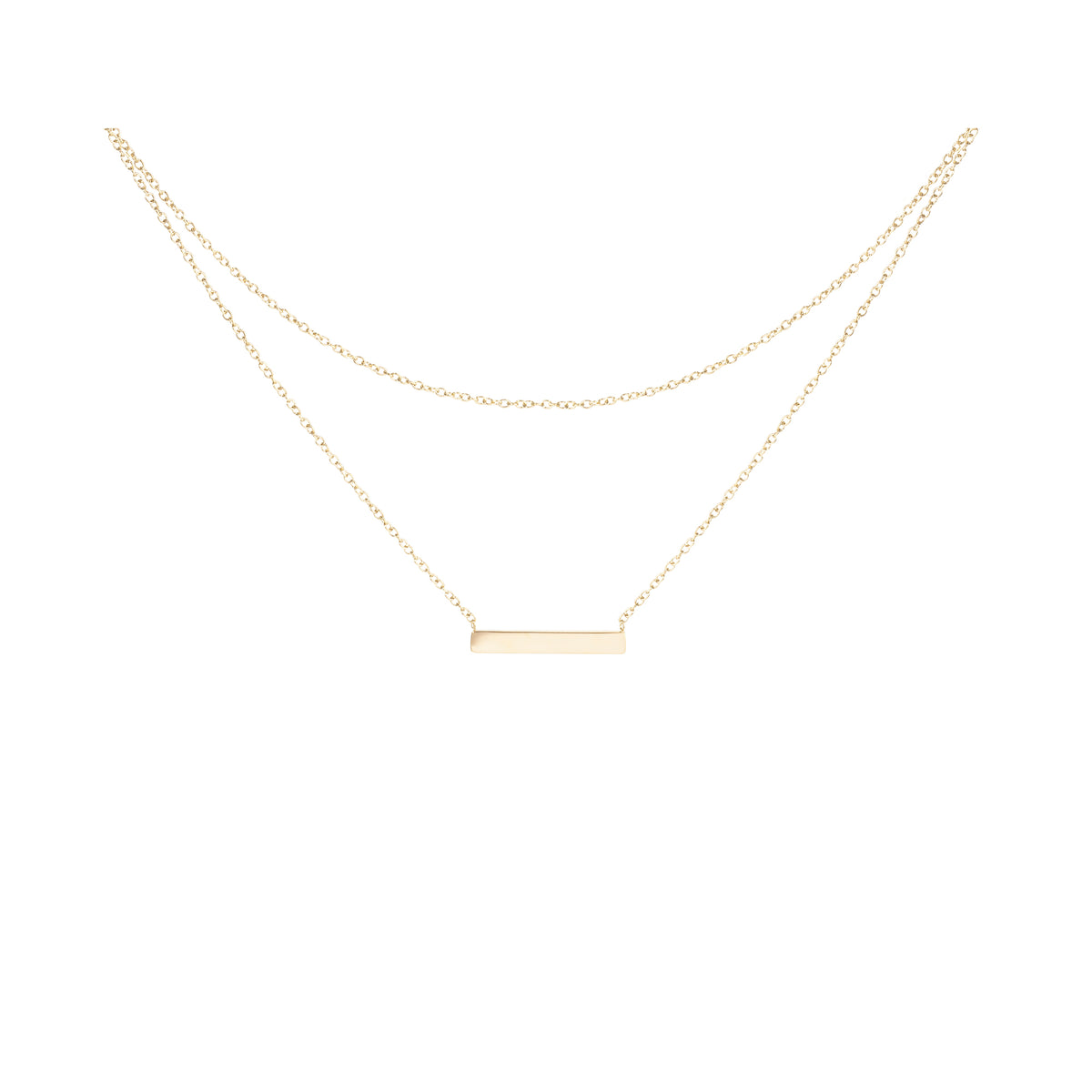 Collier 2 rangs or ne ternit pas acier inoxydable MIA