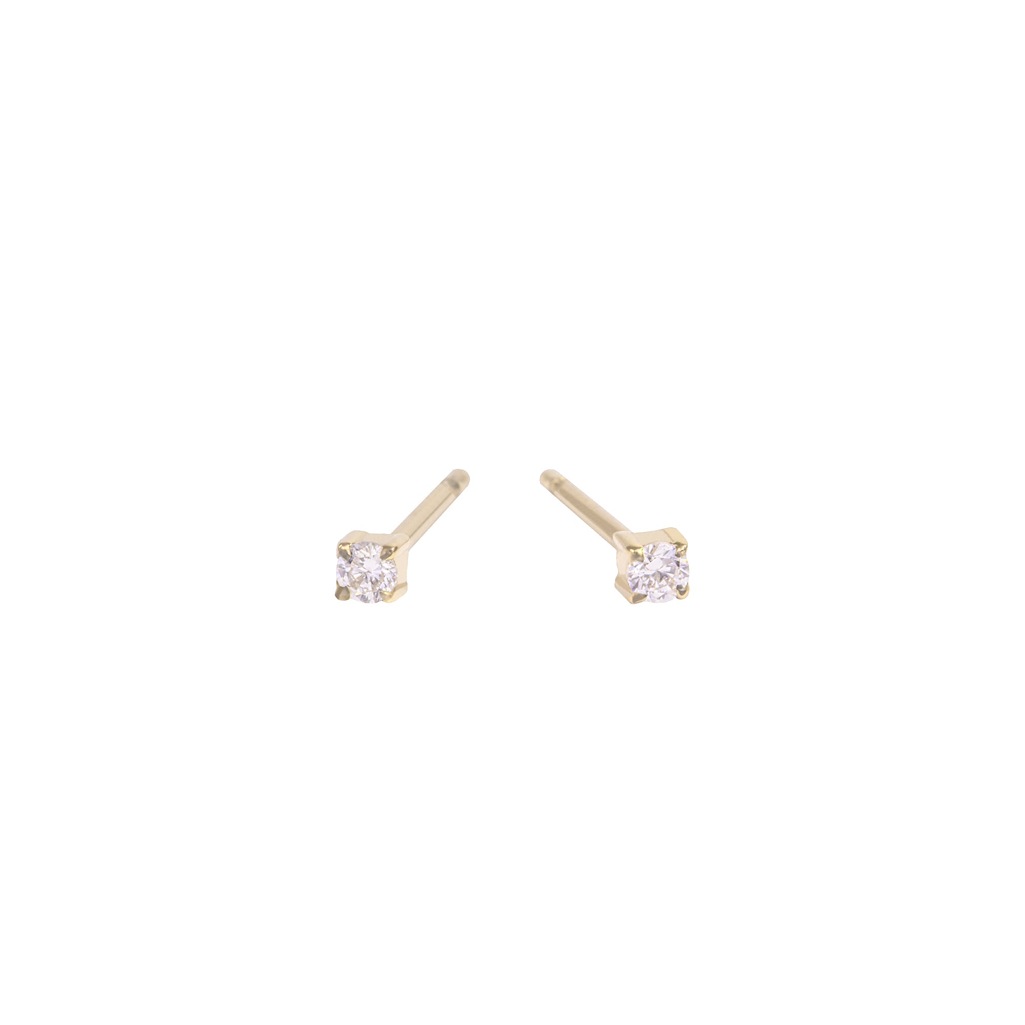 2mm cz stud earrings