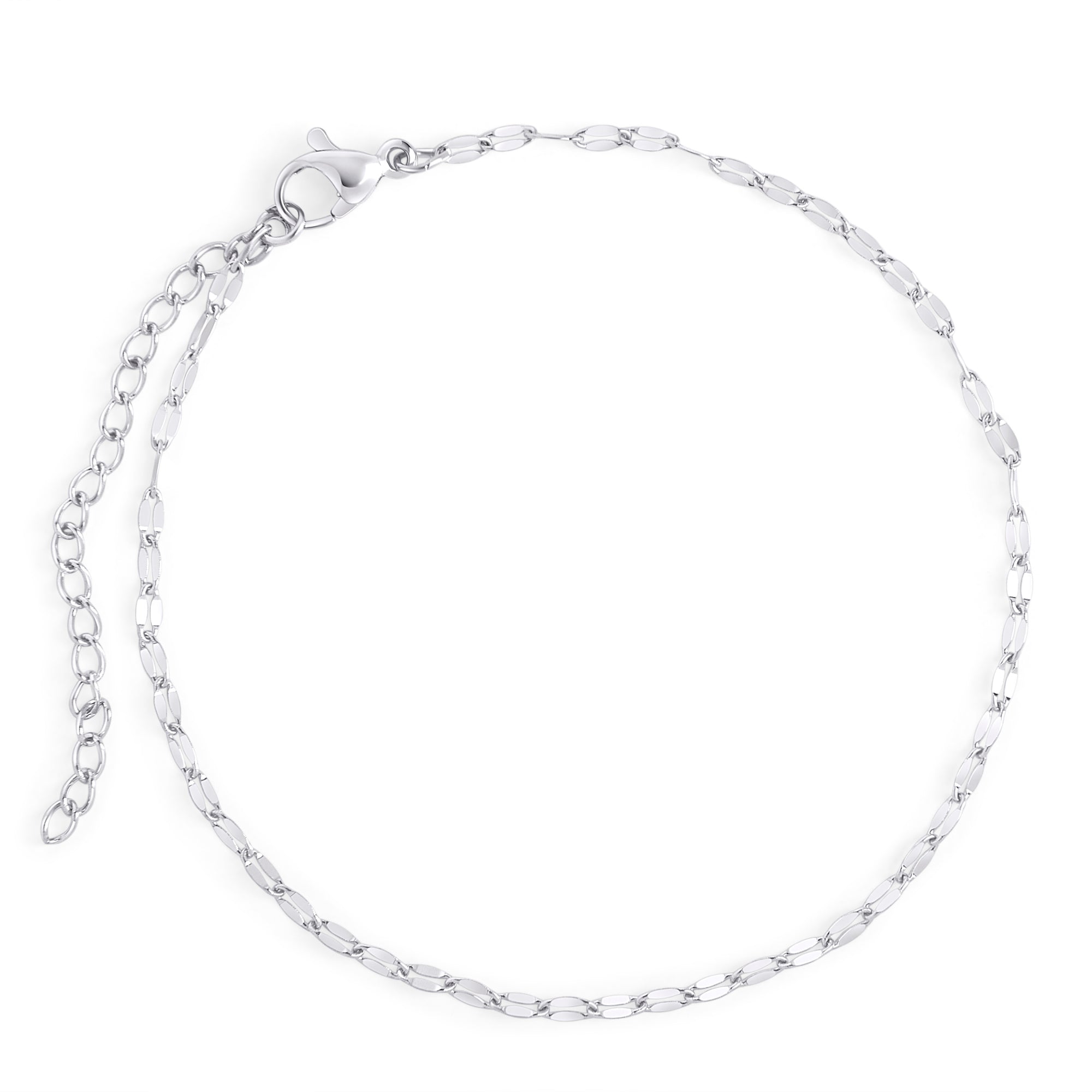 Stainless diamond cut bracelet