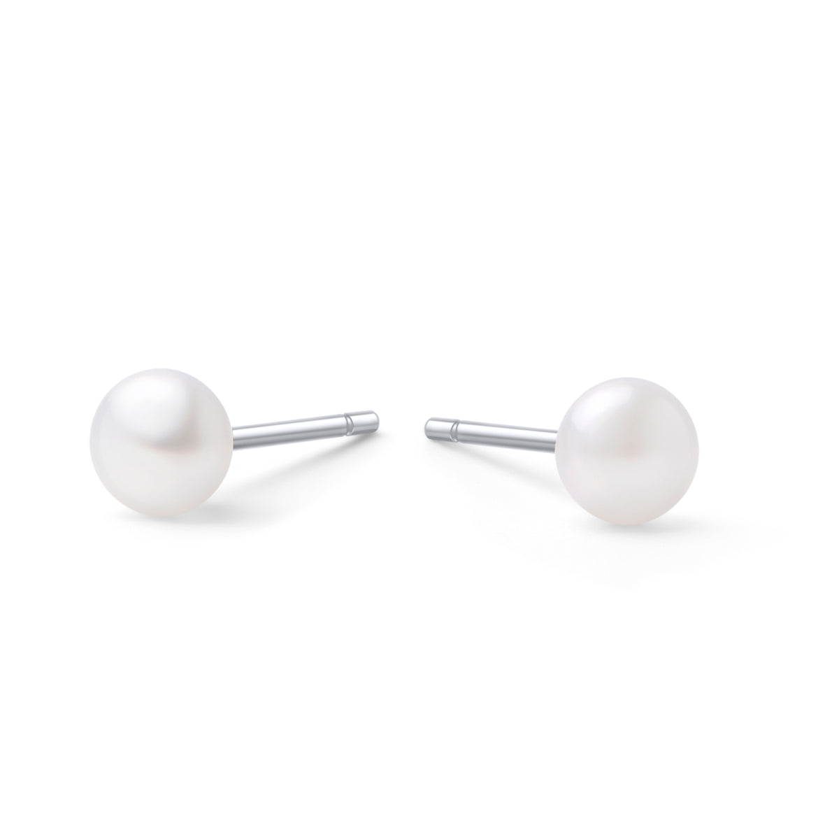Stainless 3 mm pearl stud earrings