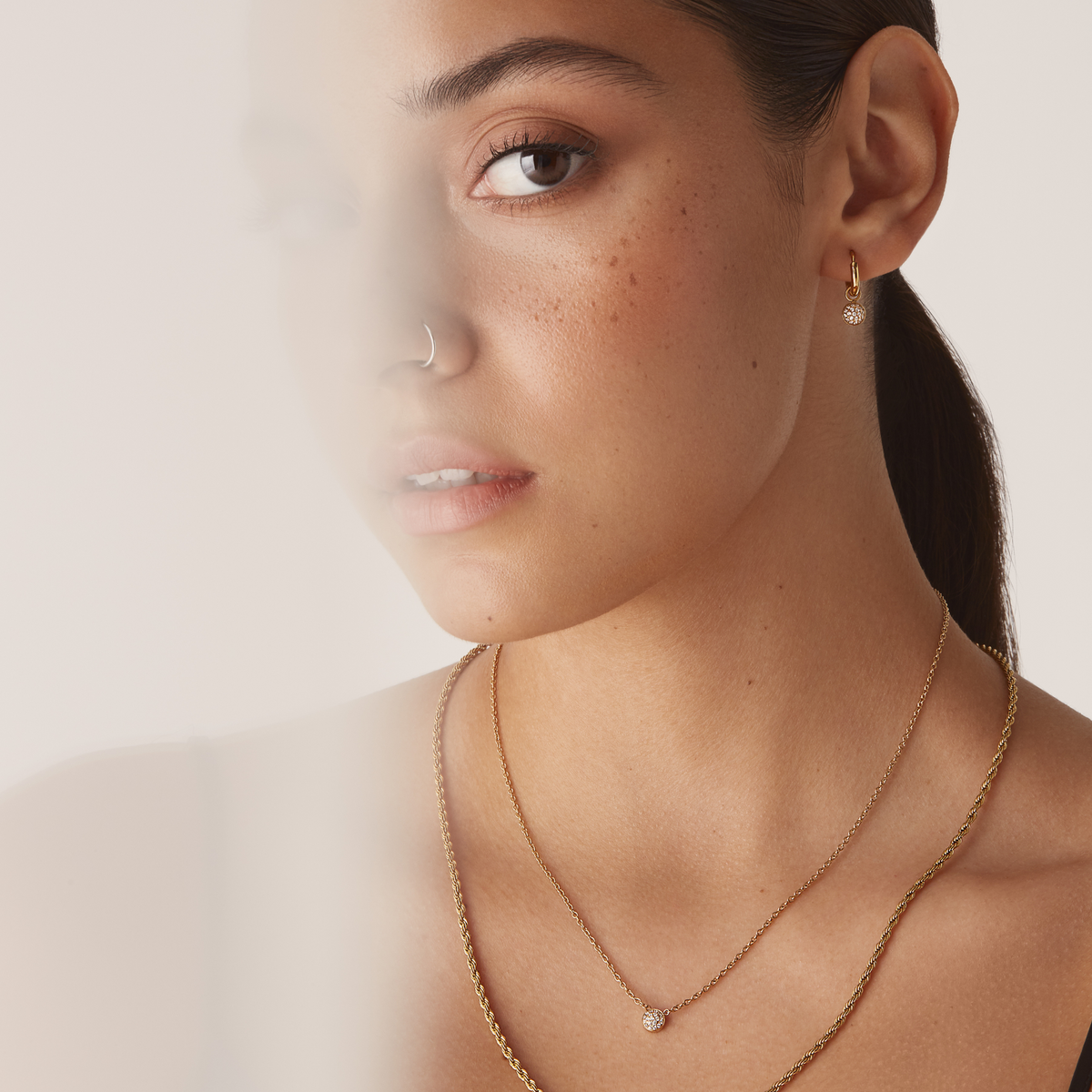 Chaine torsadée en acier inoxydable en or résistant à l'eau pour peau sensible et de haute qualité MIA BIJOUX